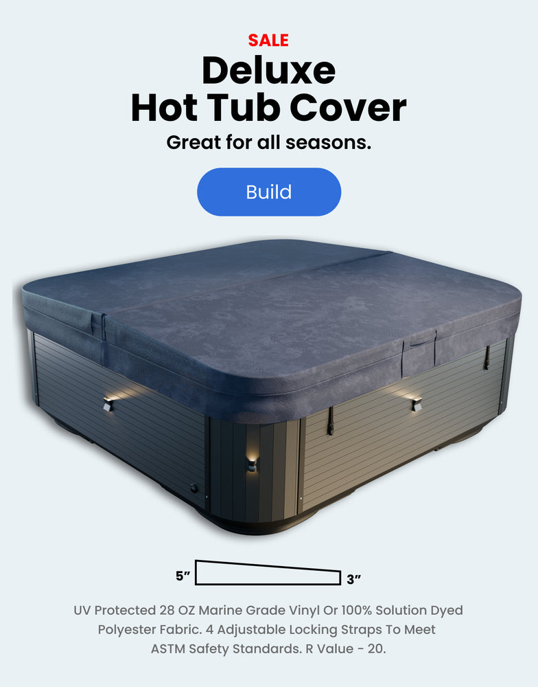 Sale. Deluxe hot tub cover. Great for all seasons. Buy now. 